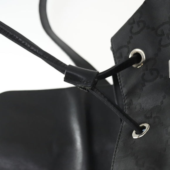GUCCI GG Canvas Backpack Black Silver 003 0245 Auth ep12708