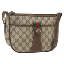 GUCCI GG Supreme Web Sherry Line Bag PVC Beige Gold 89 02 032 Auth ep12711-1