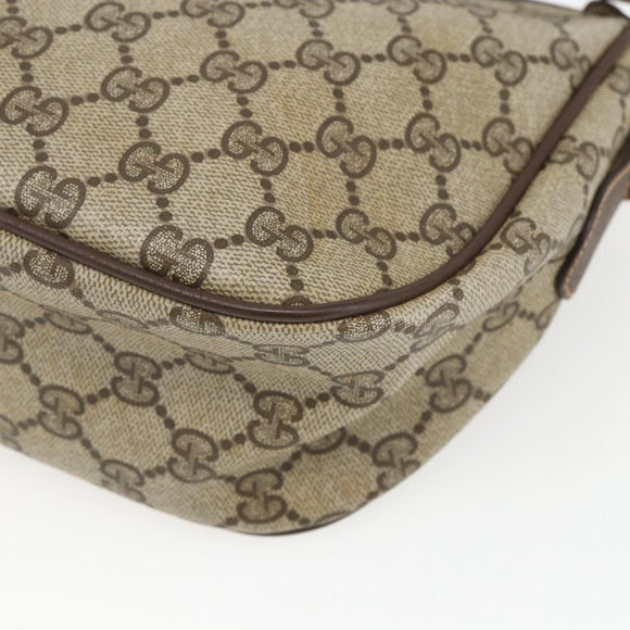 GUCCI GG Supreme Web Sherry Line Bag PVC Beige Gold 89 02 032 Auth ep12711