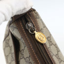 GUCCI GG Supreme Web Sherry Line Bag PVC Beige Gold 89 02 032 Auth ep12711-14