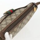 GUCCI GG Supreme Web Sherry Line Bag PVC Beige Gold 89 02 032 Auth ep12711-6
