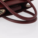 BURBERRY Nova Check Hand Bag Canvas Beige Gold Auth ep12712-7