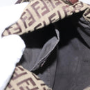 FENDI Zucchino Canvas Shoulder Bag Brown Gold Auth ep12713-22