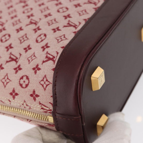 LOUIS VUITTON Monogram Mini Alma Haut Hand Bag Red M92204 LV Auth ep12716