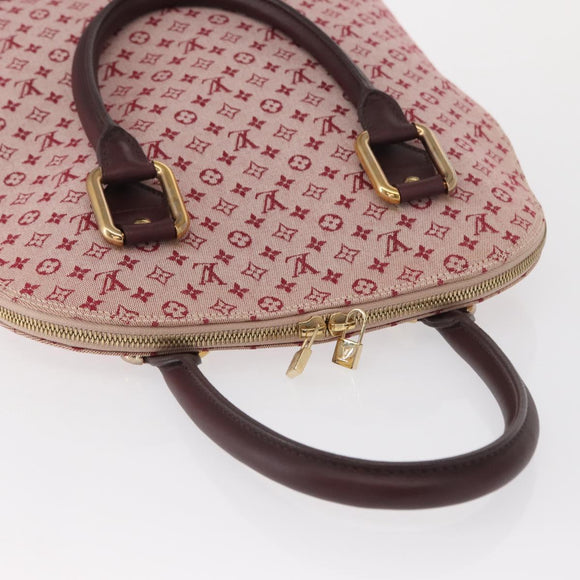 LOUIS VUITTON Monogram Mini Alma Haut Hand Bag Red M92204 LV Auth ep12716
