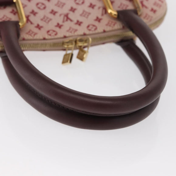 LOUIS VUITTON Monogram Mini Alma Haut Hand Bag Red M92204 LV Auth ep12716