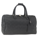 GUCCI GG Canvas Boston Bag Nylon Black Silver 012 0383 08 Auth ep12720-1