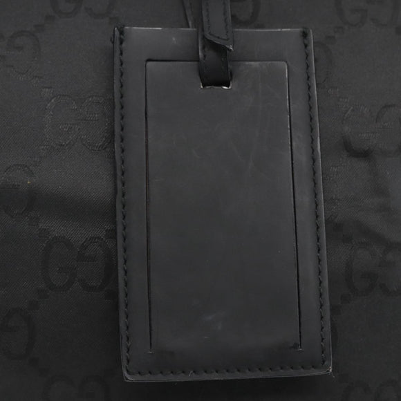 GUCCI GG Canvas Boston Bag Nylon Black Silver 012 0383 08 Auth ep12720