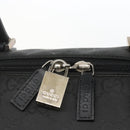 GUCCI GG Canvas Boston Bag Nylon Black Silver 012 0383 08 Auth ep12720-16