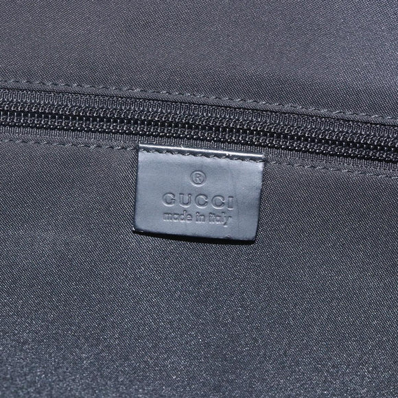GUCCI GG Canvas Boston Bag Nylon Black Silver 012 0383 08 Auth ep12720
