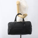 GUCCI GG Canvas Boston Bag Nylon Black Silver 012 0383 08 Auth ep12720-24