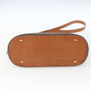 CELINE Macadam Canvas Hand Bag PVC Leather 2way Brown Gold Auth ep12721-5