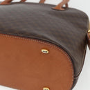 CELINE Macadam Canvas Hand Bag PVC Leather 2way Brown Gold Auth ep12721-18