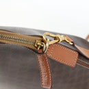 CELINE Macadam Canvas Hand Bag PVC Leather 2way Brown Gold Auth ep12721-9