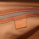 CELINE Macadam Canvas Hand Bag PVC Leather 2way Brown Gold Auth ep12721-20