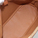 CELINE Macadam Canvas Hand Bag PVC Leather 2way Brown Gold Auth ep12721-10