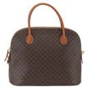 CELINE Macadam Canvas Hand Bag PVC Leather 2way Brown Gold Auth ep12721-13