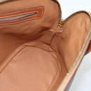 CELINE Macadam Canvas Hand Bag PVC Leather 2way Brown Gold Auth ep12721-22