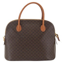 CELINE Macadam Canvas Hand Bag PVC Leather 2way Brown Gold Auth ep12721-2