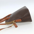 CELINE Macadam Canvas Hand Bag PVC Leather 2way Brown Gold Auth ep12721-3