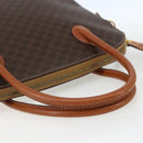 CELINE Macadam Canvas Hand Bag PVC Leather 2way Brown Gold Auth ep12721-7