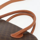 CELINE Macadam Canvas Hand Bag PVC Leather 2way Brown Gold Auth ep12721-14
