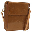 LOUIS VUITTON Monogram Vernis Motto Accessory Pouch Bronze M91138 Auth ep12725-1
