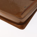 LOUIS VUITTON Monogram Vernis Motto Accessory Pouch Bronze M91138 Auth ep12725-15