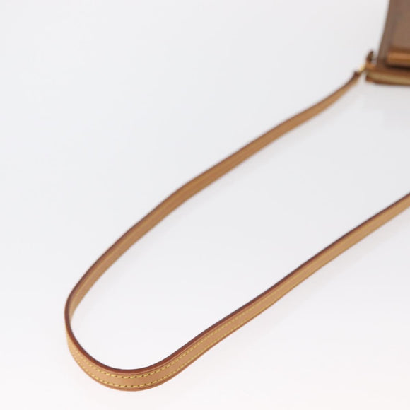 LOUIS VUITTON Monogram Vernis Motto Accessory Pouch Bronze M91138 Auth ep12725