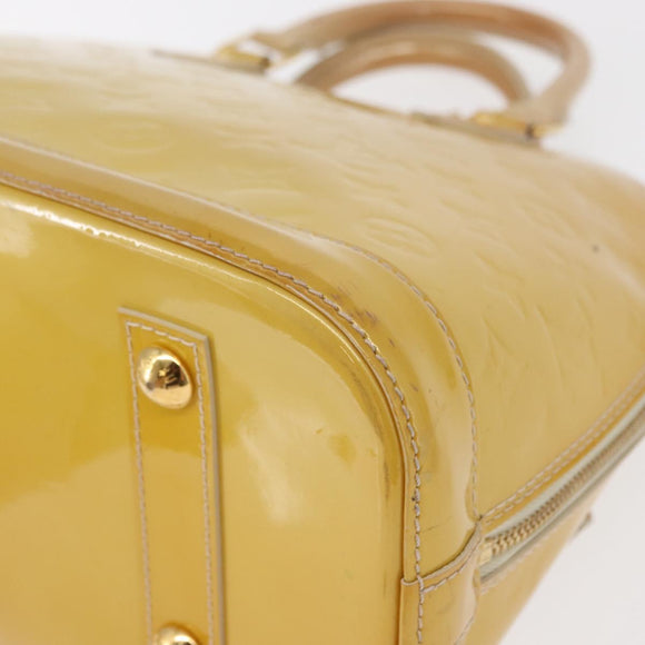LOUIS VUITTON Monogram Vernis Alma PM Hand Bag Citrin M90101 LV Auth ep12726