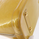 LOUIS VUITTON Monogram Vernis Alma PM Hand Bag Citrin M90101 LV Auth ep12726-16