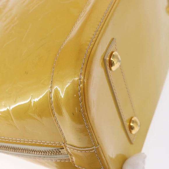 LOUIS VUITTON Monogram Vernis Alma PM Hand Bag Citrin M90101 LV Auth ep12726