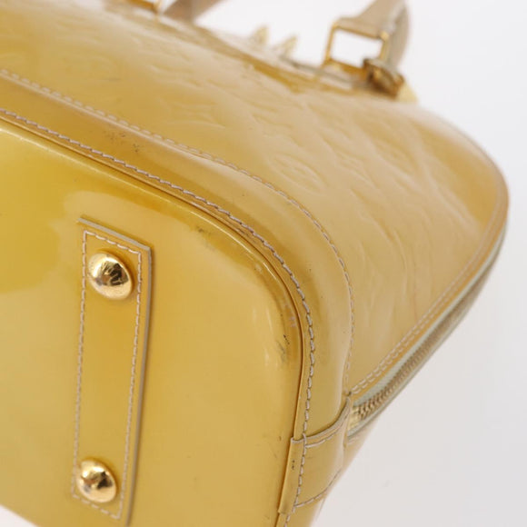 LOUIS VUITTON Monogram Vernis Alma PM Hand Bag Citrin M90101 LV Auth ep12726