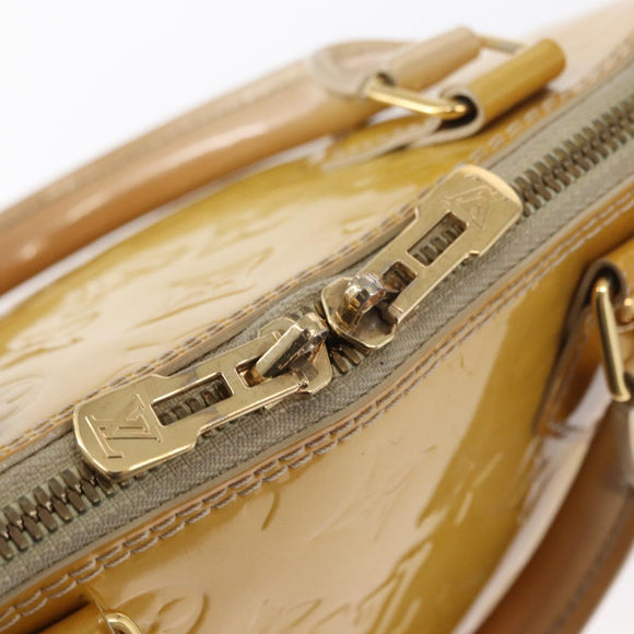 LOUIS VUITTON Monogram Vernis Alma PM Hand Bag Citrin M90101 LV Auth ep12726