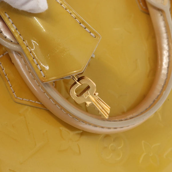 LOUIS VUITTON Monogram Vernis Alma PM Hand Bag Citrin M90101 LV Auth ep12726
