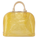 LOUIS VUITTON Monogram Vernis Alma PM Hand Bag Citrin M90101 LV Auth ep12726-2