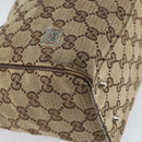 GUCCI GG Canvas Web Sherry Line Hand Bag Beige Silver 145810 Auth ep12728-14