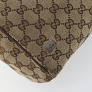 GUCCI GG Canvas Web Sherry Line Hand Bag Beige Silver 145810 Auth ep12728-10