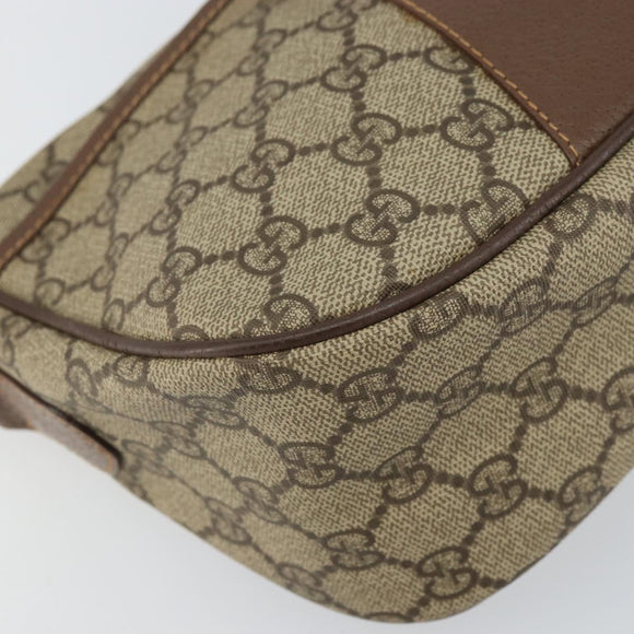 GUCCI GG Supreme Web Sherry Line Bag PVC Beige Gold 001 754 6177 Auth ep12731