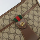 GUCCI GG Supreme Web Sherry Line Bag PVC Beige Gold 001 754 6177 Auth ep12731-18