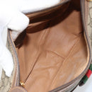 GUCCI GG Supreme Web Sherry Line Bag PVC Beige Gold 001 754 6177 Auth ep12731-10