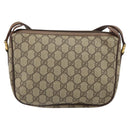 GUCCI GG Supreme Web Sherry Line Bag PVC Beige Gold 001 754 6177 Auth ep12731-2