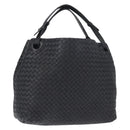 BOTTEGA VENETA INTRECCIATO Hand Bag Leather Black Auth ep12733-1