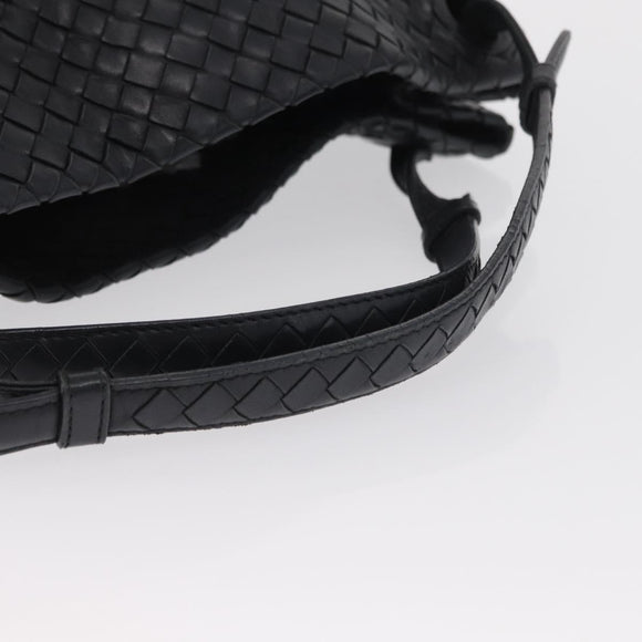 BOTTEGA VENETA INTRECCIATO Hand Bag Leather Black Auth ep12733