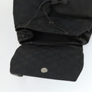 GUCCI GG Canvas Backpack Nylon Black Silver 003 0238 3754 Auth ep12735-17
