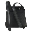 GUCCI GG Canvas Backpack Nylon Black Silver 003 0238 3754 Auth ep12735-3