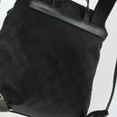 GUCCI GG Canvas Backpack Nylon Black Silver 003 0238 3754 Auth ep12735-4