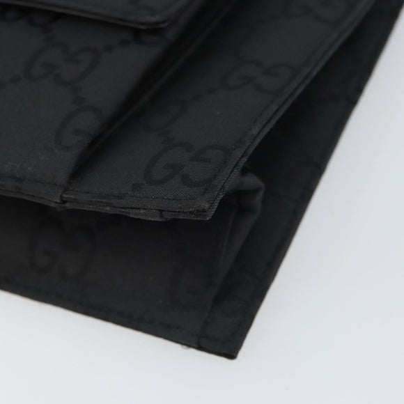 GUCCI GG Canvas Shoulder Bag Nylon Black Silver 001 3068 Auth ep12737