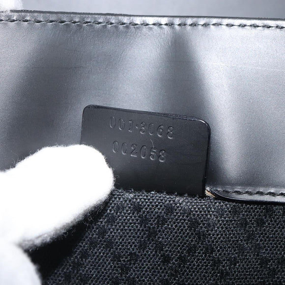 GUCCI GG Canvas Shoulder Bag Nylon Black Silver 001 3068 Auth ep12737
