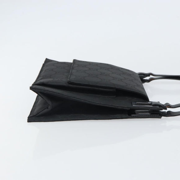 GUCCI GG Canvas Shoulder Bag Nylon Black Silver 001 3068 Auth ep12737